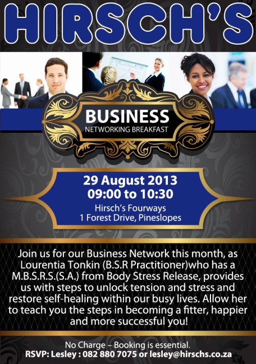 Your Invitation to Hirsch's Business Networking Breakfast